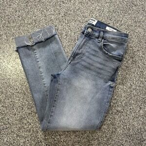 Kensie Jeans Womens 2 26x24 Vintage Luxe Slim Straight Mid Rise Raw Hem